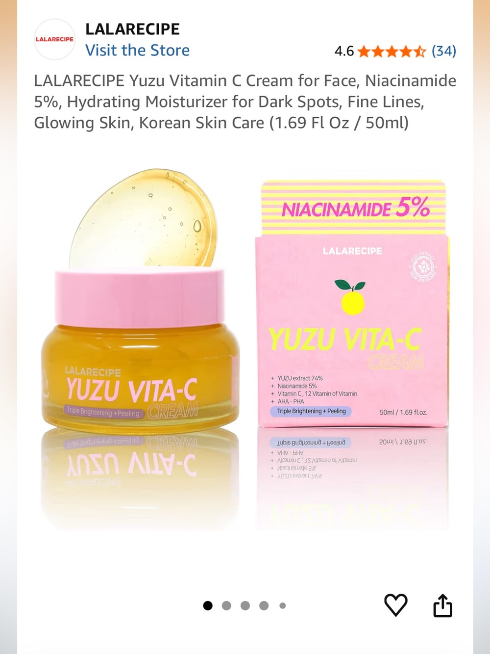 LALARECIPE Yuzu Vitamin C Cream